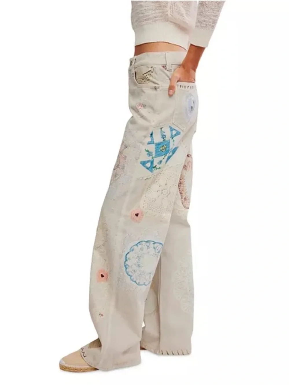 Free People Illusions Straight Leg Jeans in Heirloom